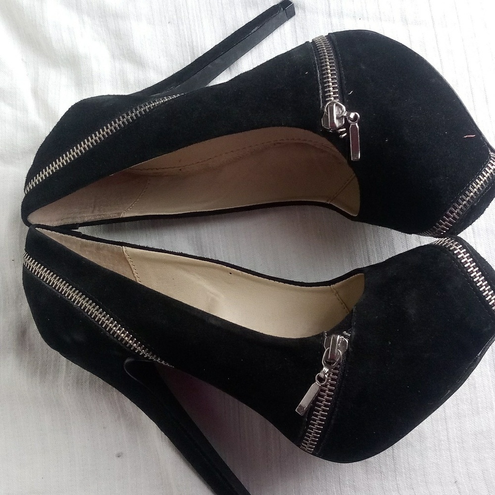 COLLIN STUART SUEDE HEELS SHOES - Picture 3 of 5